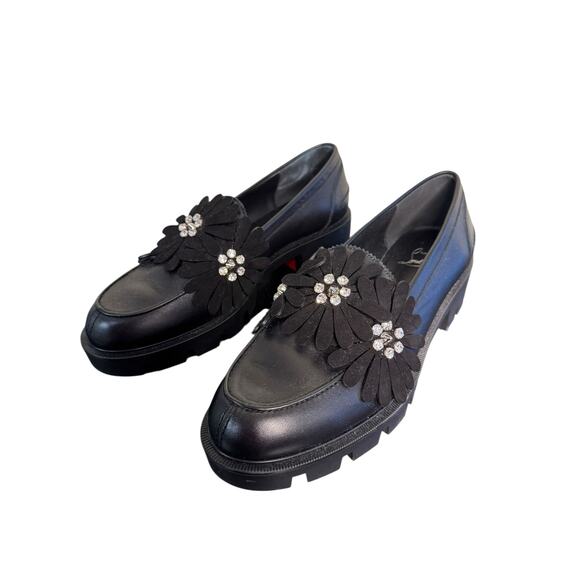 Christian Louboutin Flora Lug Sole Loafer in Black Size 40 - Picture 5 of 13
